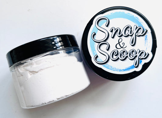 Baby powder whipped soap